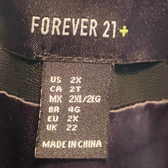 Brats Black Mini Skirt Faux Leather Punk Studed Full Front Zipper Plus Size 2X - Picture 7 of 10